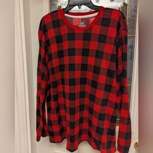 A335, George Men's Red and Black Plaid Top (Bundle Only)